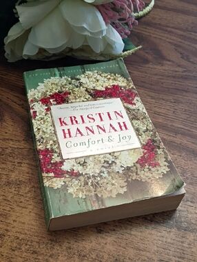 Kristin Hannah "Comfort & Joy" Paperback Book - Green Floral Cover